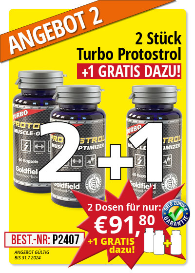  Juli-Angebot 2:  Turbo Protostrol 2+1 Dose gratis